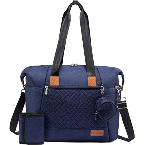 LOVEVOOK Diaper Bag Tote, Large Baby Diaper Bag Waterproof Travel Diaper Tote with Changing Pad