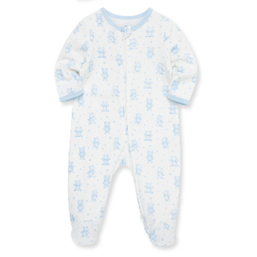 Happy Bear 2-Way-Zip Footie & Hat