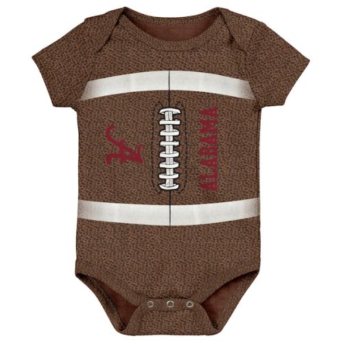 Alabama Crimson Tide Newborn & Infant Catch Me Football Bodysuit - Brown
