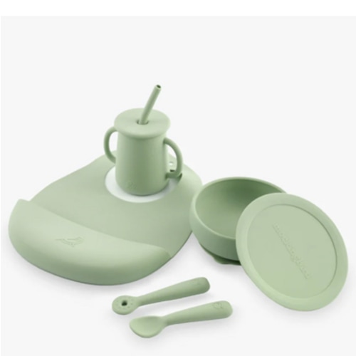 Mockingbird Early Eaters Dishware Set, Sage