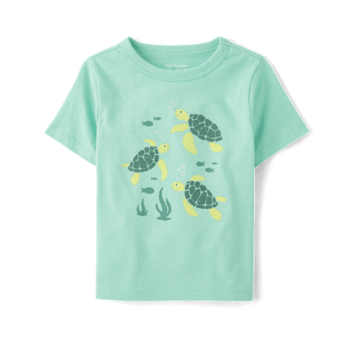Baby And Toddler Turtle Graphic Tee - Green