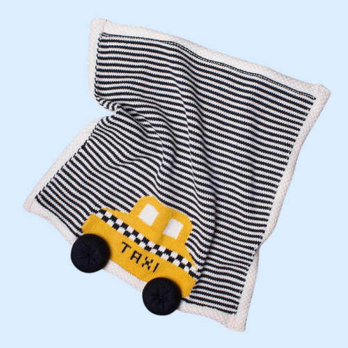 Taxi Security Blanket  | 14" x 14"