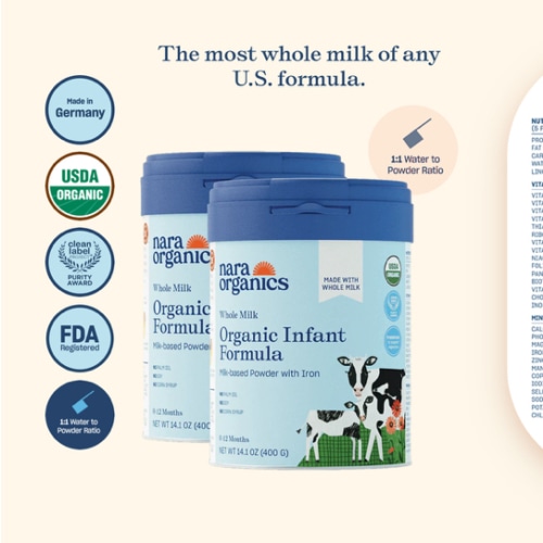 Organic Whole Milk Infant Formula – Starter bundle – Nara Organics