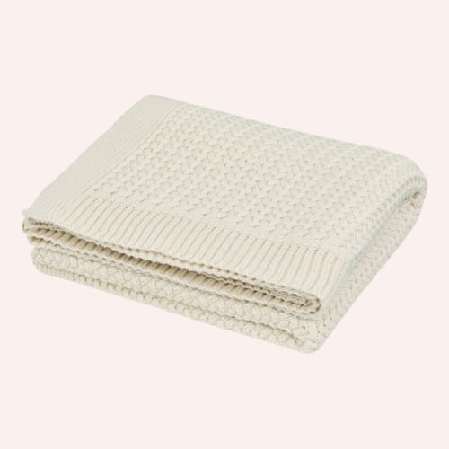 Harper Baby Knit Throw - Off White