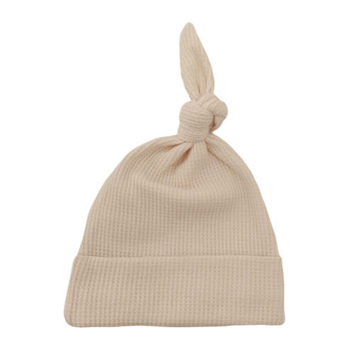 Organic Waffle Knot Beanie, Snow