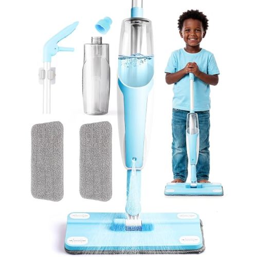Toddler Spray Mop-Montessori Toys Mini Size Cleaning Mini Mop that Really Spray -Kid Pretend Play Toys Gift for Toddlers Girls Boys