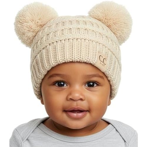 Funky Junque Baby Beanie Hat Soft Knit Winter Cap, Easter Pastels, Classic Solids