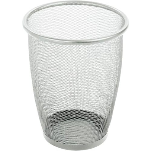 Safco Products Onyx Mesh Round Wastebasket, 5 Gallon, Black, 9717SL