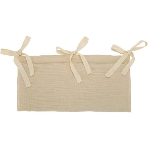 Baby Crib Pocket with Straps Hanging Baby Diaper Caddy Organizer, Diaper Stacker Classified Storage Bag Organizer for Nursery Diapers Wipes Baby Essentials (Camel)