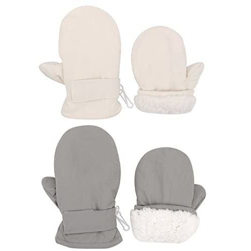 Infant Baby Toddler Winter Mittnes Lined Fleece Snow Gloves For Boys Girls | 2 pairs Toddler Warm Waterproof Mittens Lined Fleece Ski Snow Gloves,Baby Boys Girls Winter Warm Gloves 6-24 Months 2-4 T