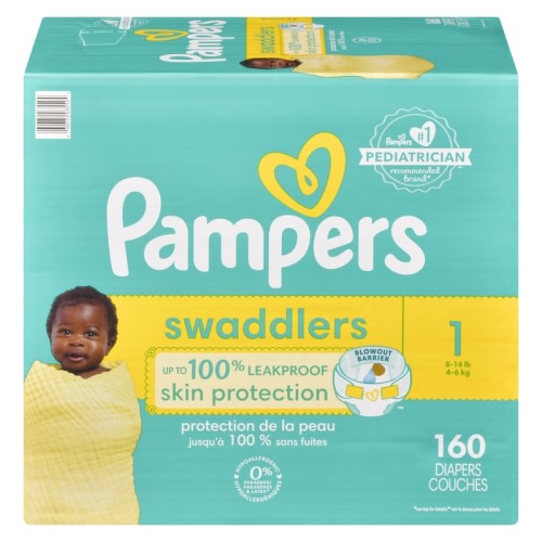 Swaddlers Newborn Diapers Size 1 160 Count