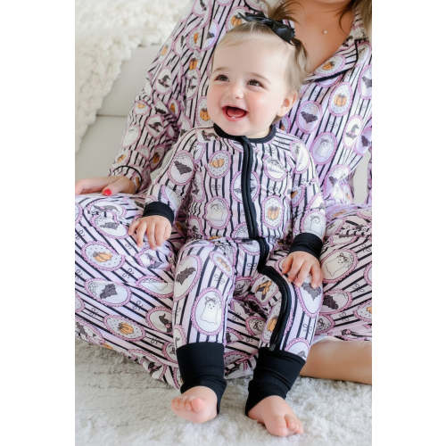 Halloween Glow-in-the-Dark Convertible Bamboo Zip Romper | Galloween