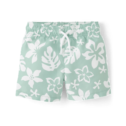 Baby And Toddler Boys Tropical Swim Trunks - GREEN | The Children's Place