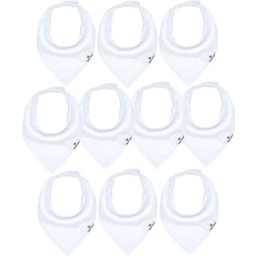Diaper Squad 10-Pack Organic Cotton Baby Bibs for Baby Boy, Girl