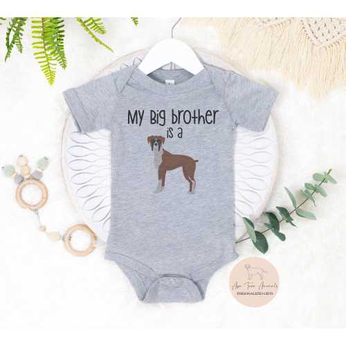 My Big Brother is a Boxer Dog, My Big Sister is a Boxer, sibling Bodysuit, short sleeve, pregnancy announcement