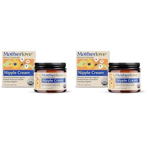 Motherlove Nipple Cream (2 oz) Organic Lanolin-Free Nipple Cream for Breastfeeding—Benefits Nursing & Pumping Moms