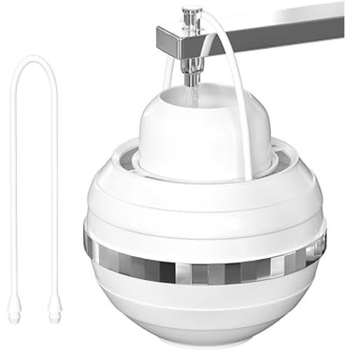 Bath Ball Water Filter, Bathtub Filter for Tub Faucet, Removes Hundreds of Contaminants, Purify Your Bathwater for Healthier Skin and Hair, BPA Free -White