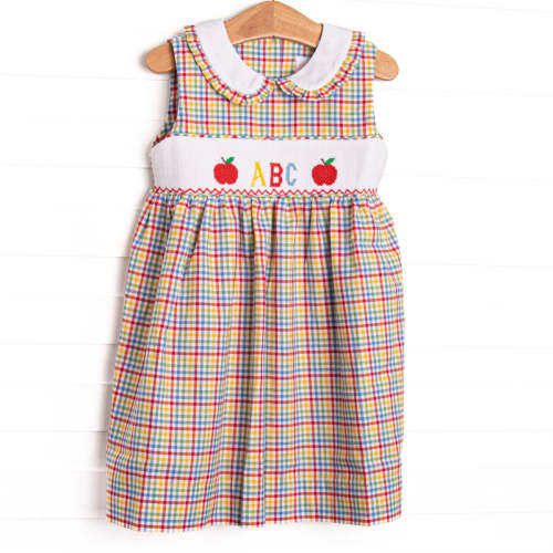 Everyday Alphabet Smocked Dress, Red – Stitchy Fish