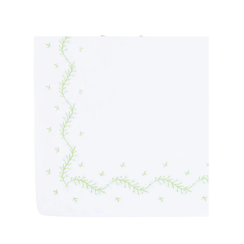 Embroidered Crib Sheet in Meadow | Over The Moon