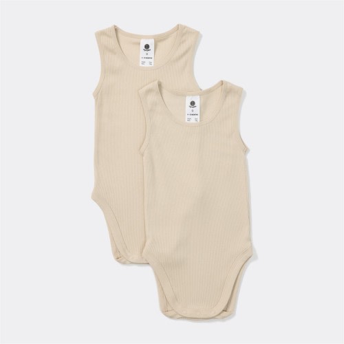 Dymples Baby Organic Cotton Bodysuit 2 Pack - Stone - Size 0000