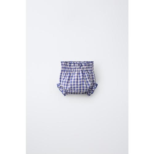 GINGHAM UNDERWEAR - Ecru / Blue | ZARA United States