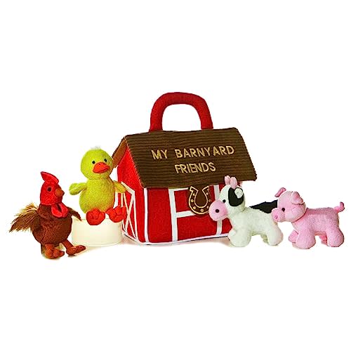 Aurora® Engaging Baby Talk™ My Barnyard Friends II™ Baby Stuffed Animal - A Fun Playset for Sensory Engagement and Play - for Babies and New Parents - Multicolor 7 Inches