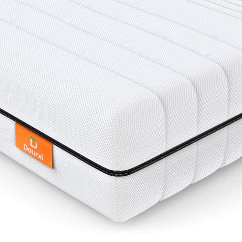 Dourxi Crib Mattress, Breathe Through Baby Dual-Sided Comfort Memory Foam Toddler Mattress with Washable 3-D Mesh Cover, Fits Standard Full Size Crib and Toddler Bed, 52x27.5x6 inch
