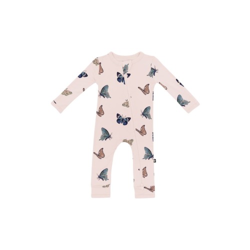 SIZE 6-12 MONTHS Blush Butterfly Zip-Up Romper