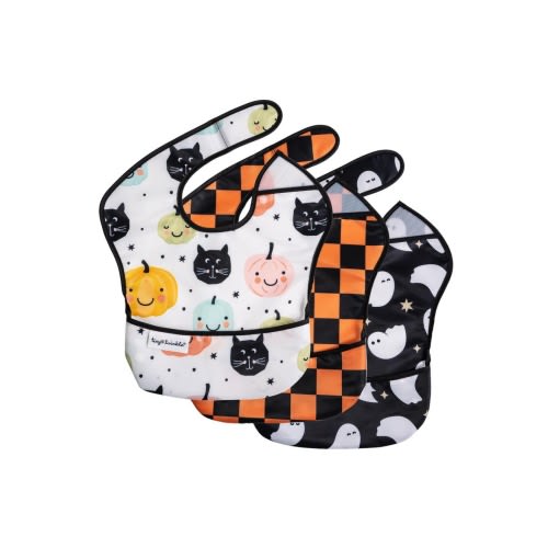 Mess-Proof and Waterproof Baby Food BPA-Free Bib w/Adjustable Closure 3pc - Solids