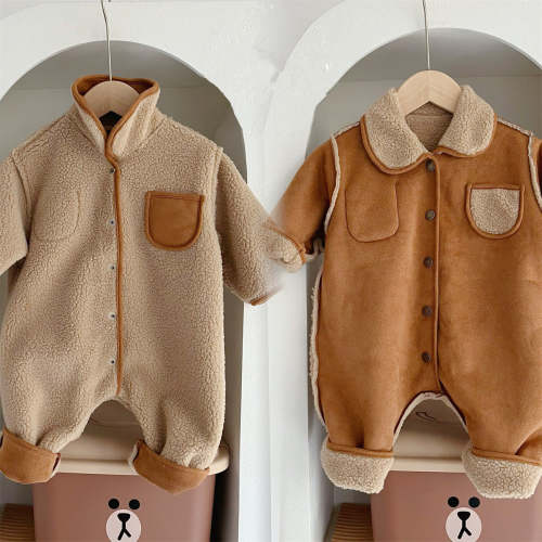 Baby Polo Reversible Fleece Romper