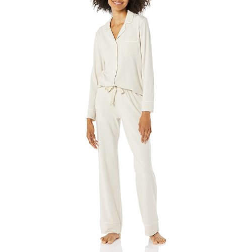 Amazon Essentials Women's Long Sleeve Cotton Modal Pajama Set
