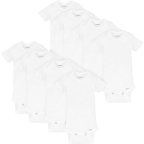 Gerber Unisex-Baby 8-pack Short Sleeve Onesies Bodysuits