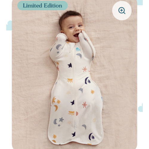 Swaddle Up™ 1.0 TOG Organic Cotton Buff Lunar