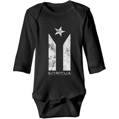 Puerto Rico Resiste Boricua Unisex Baby Long Sleeve Romper Jumpsuit Infant Bodysuit