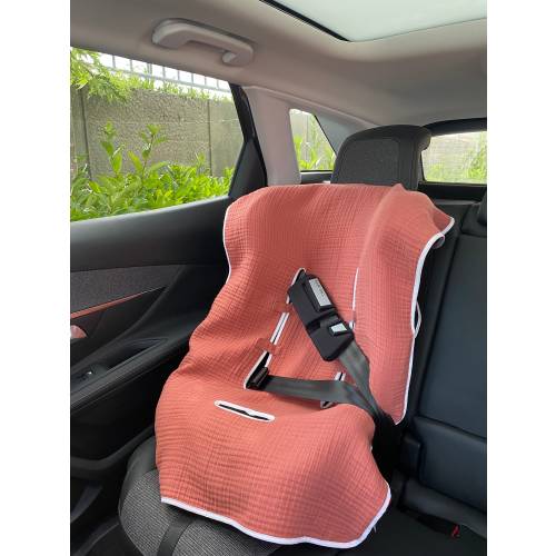 Muslin Cotton Baby Car Seat Cover: Easy Remove Stroller Blanket