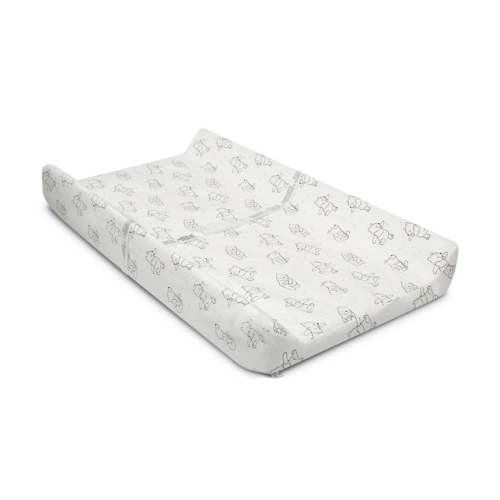 Disney Winnie the Pooh Newborn Nursery Changing Pad with Plush Cover, Grey