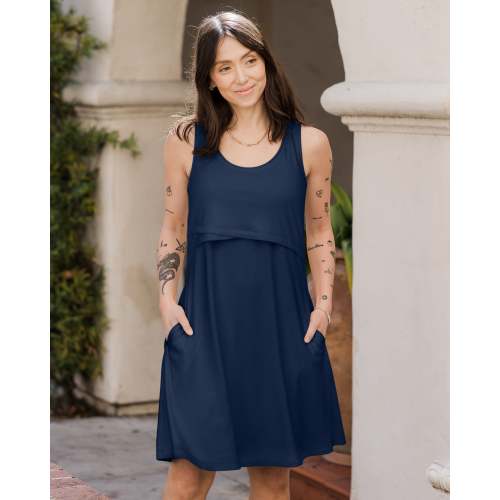 Penelope Crossover Nursing Dress | Lavender Mist - Kindred Bravely