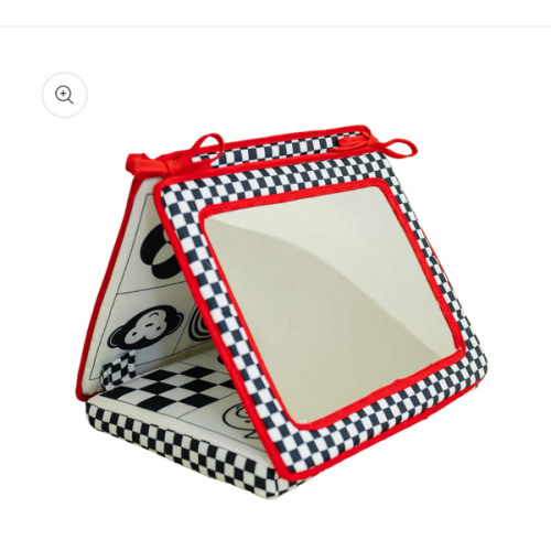 Tummy Time Mirror - High Contrast Black, White, Red – Genius Babies Toys