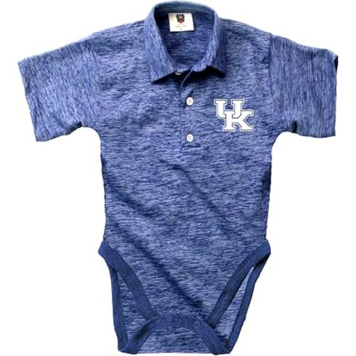Wes and Willy Baby Sports Fan Polo Romper Cloudy Yarn Golf Creeper