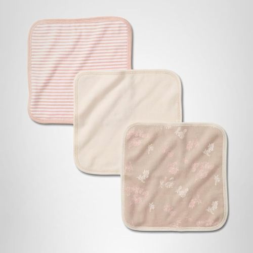 Burt's Bees Baby Washcloths for Infants, 100% Organic Cotton, Soft and Absorbent Knit Terry Face Towel, 9 x 9 in, 3-Pack