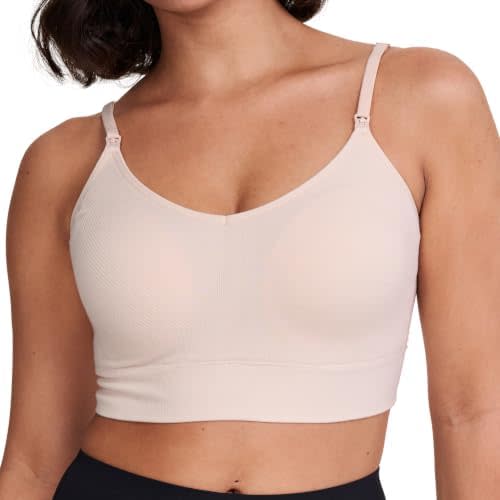 Momcozy Nursing Sleep Bras for Breastfeeding Seamless V-Neck Maternity Bra