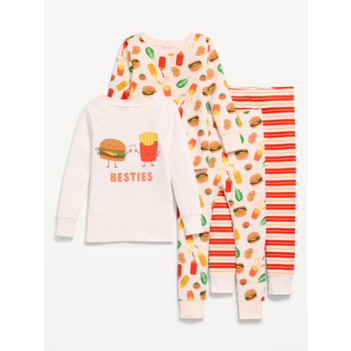 Snug-Fit Graphic Pajama Set, 4-Piece