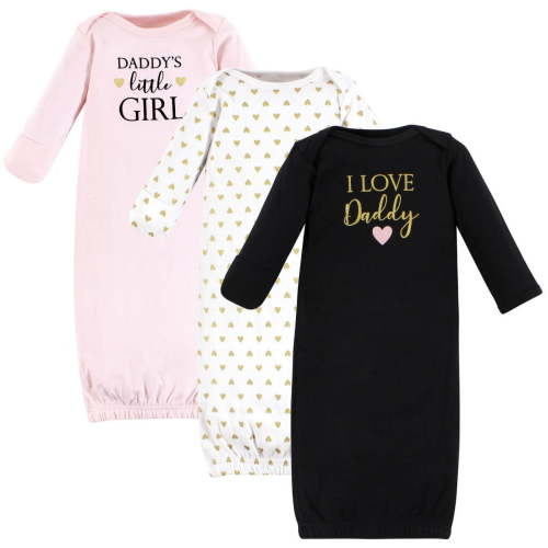 Hudson Baby Infant Girl Cotton Gowns, Girl Daddy, 0-6 Months
