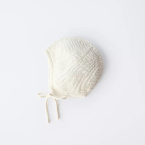 COTTON SILK KNIT BONNET - Ecru | ZARA United States