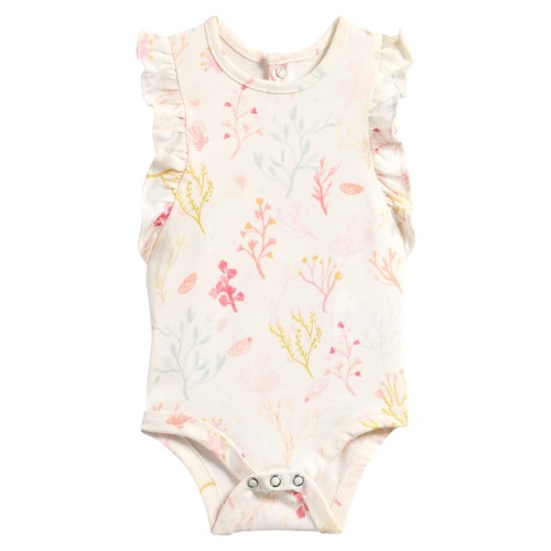 Mermaid Melody Flutter Sleeve Organic Cotton Bodysuit