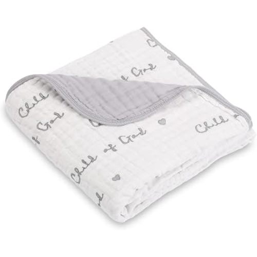 LollyBanks Muslin Baby Blanket, 100% Organic Cotton, Soft Baby Quilt