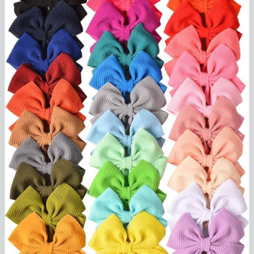 Prohouse 30 PCS Big Bows Baby Nylon Headbands Hairbands Hair Bows Elastics for Baby Girls Newborn Infant Toddler Child Hair Accessories