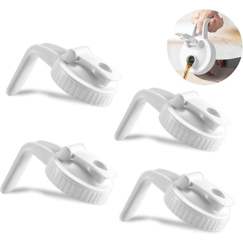 2 Pack Wide Mouth Mason Jar Lids V-Shaped with Handle, Mason Jar Pour Spout Lid with Extended Flip Lid Easy to Open, Airtight Leak Proof and Durable