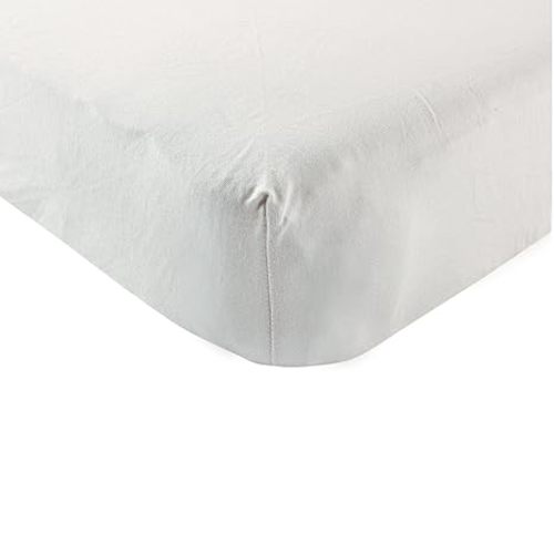 Touched by Nature Unisex Baby and Toddler Organic Cotton Crib Sheet, Light Gray, One Size
