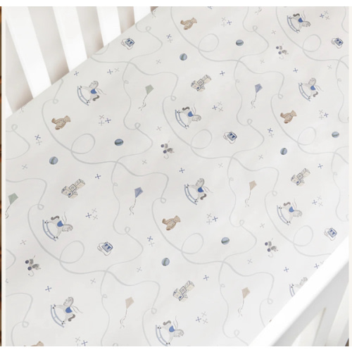 Little Toy Chest Crib Sheet - Ivory